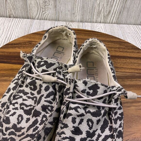 Hey Dude Shoes Wendy Woven Cheetah Gray Woman’s Size 10 - Picture 10 of 12